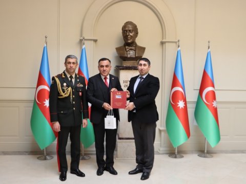 Azərbaycan səfirliyində müharibə iştirakçıları ilə görüş - FOTOLAR