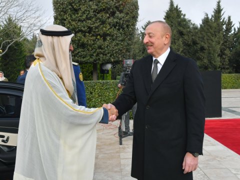 BƏƏ Prezidentinin rəsmi qarşılanma mərasimi - FOTOLAR