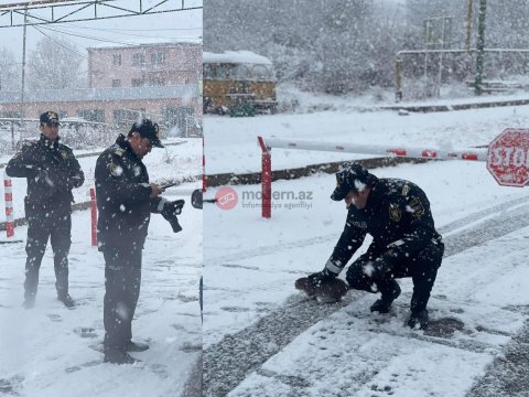 Xankəndiyə qar yağdı - VİDEO