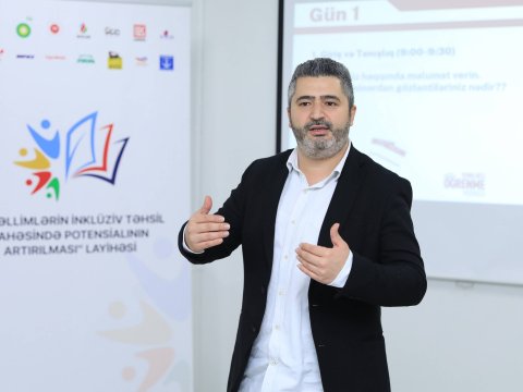 Müəllimlərin inklüziv təhsil sahəsində təlimçilər üçün təlim keçirilib - FOTOLAR
