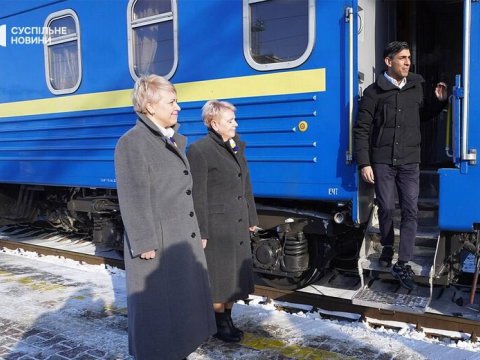 Rişi Sunak Kiyevə qatarla getdi - FOTO