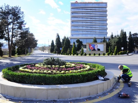 Naftalanda abadlıq-quruculuq işləri davam etdirilir