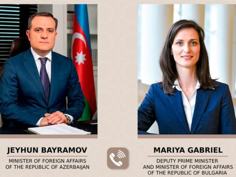 Ceyhun Bayramov bolqar həmkarı ilə danışıqlar apardı 