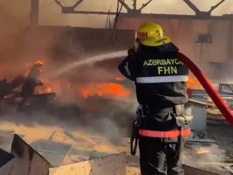 Binəqədidəki yanğından son GÖRÜNTÜLƏR