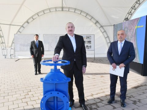 Prezident Neftçalada açılışda iştirak etdi - FOTO