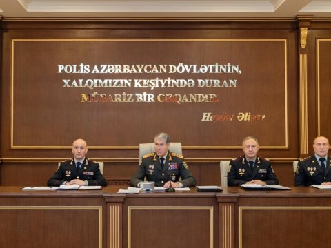 Bakı Şəhər Baş Polis İdarəsində əməliyyat müşavirəsi