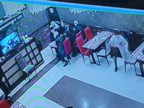 Sabirabadda zəlzələ anı - VİDEO