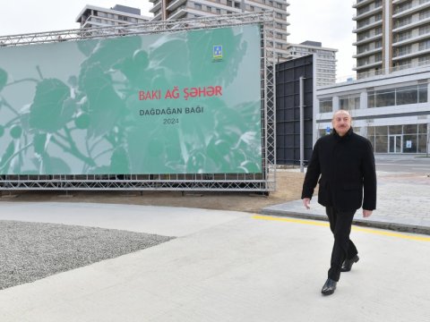 Prezident Ağ Şəhərdə yaradılan işlərlə tanış oldu - FOTOLAR
