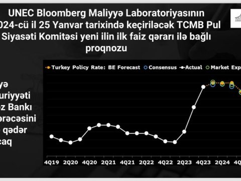 UNEC-in Bloomberg Maliyyə Laboratoriyasının proqnozu: TCMB faiz dərəcəsini artıracaq