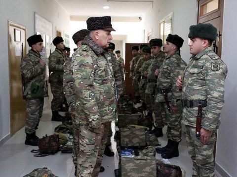 Kərim Vəliyev hərbi hissələrdə yoxlama apardı - FOTOLAR