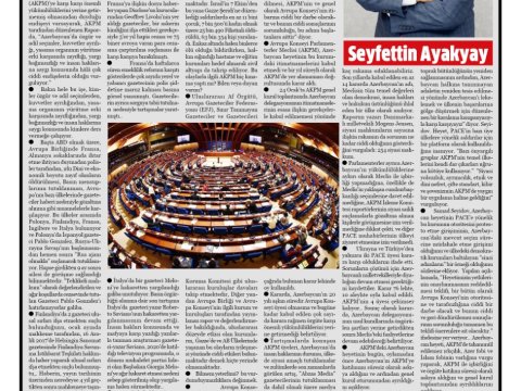 Tanınmış türkiyəli jurnalist AŞPA-nın qərarını sərt tənqid etdi