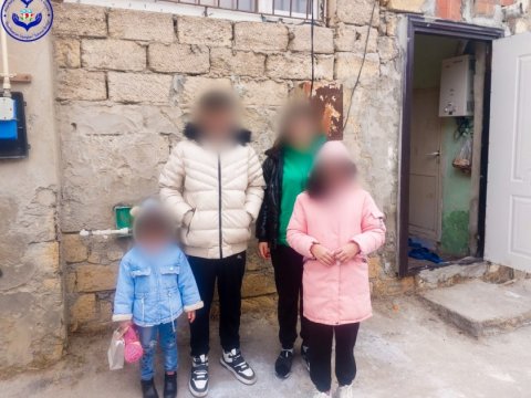 Bir ailənin 4 azyaşlı uşağı sığınacağa yerləşdirildi