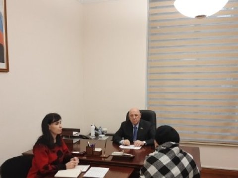 Əhliman Əmiraslanov Milli Məclisdə vətəndaşları qəbul edib - FOTOLAR