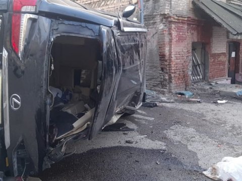 Gəncədə iki avtomobil toqquşdu - Piyada öldü
