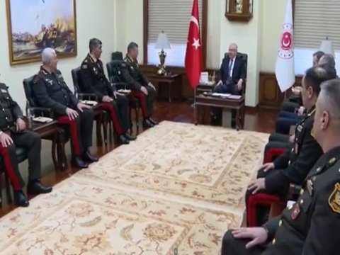Azərbaycan generalları Yaşar Gülərin qəbulunda - VİDEO
