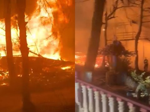 Lerikdəki məşhur istirahət mərkəzində güclü yanğın - VİDEO