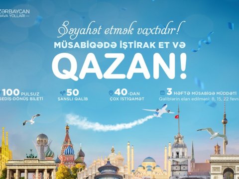 Pulsuz səyahət imkanı: AZAL 100 ödənişsiz aviabilet təqdim edir