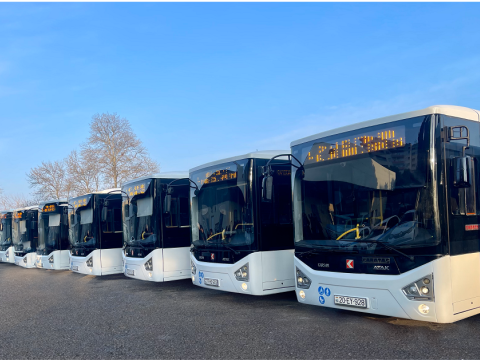Gəncədə xəttə yeni avtobuslar buraxıldı