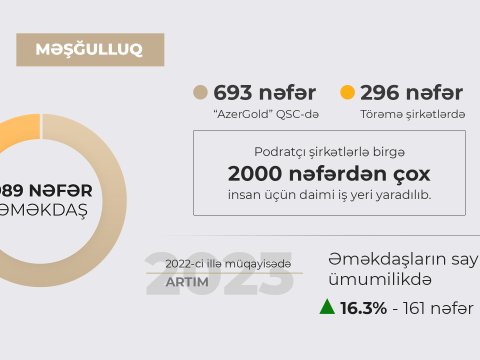 2023-cü ildə “AzerGold”un məşğulluq göstəriciləri artıb