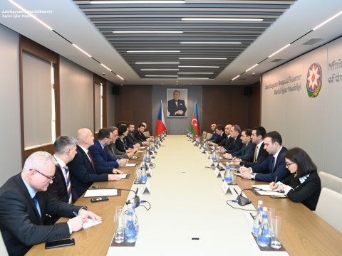 Ceyhun Bayramov Çexiya Deputatlar Palatasının sədrini qəbul etdi