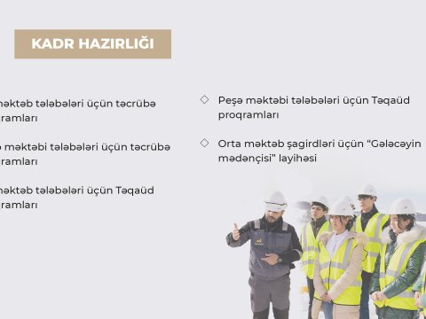 “AzerGold” kadr hazırlığı sahəsində fəaliyyətini genişləndirib