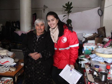 Qızıl Aypara Cəmiyyəti Qarabağdakı ermənilərə baş çəkdi - FOTOLAR