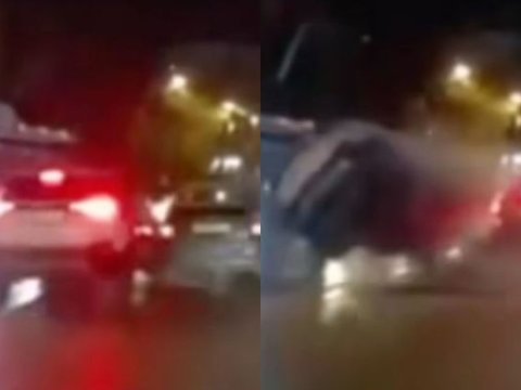 Bakıda dəhşətli qəza: Sürət həddini aşıb 4 maşını əzdi - VİDEO