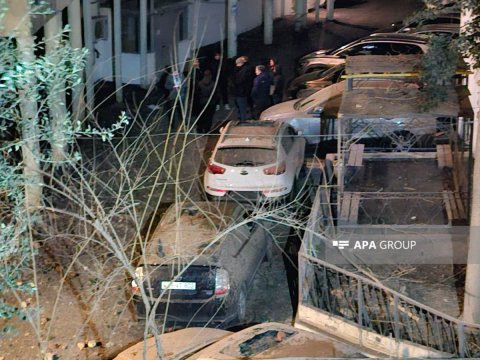 Yasamalda dəhşətli partlayış - 10-dan çox maşın sıradan çıxdı