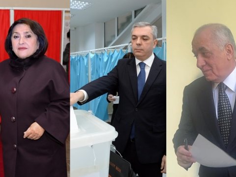 Dövlət və hökumət rəsmiləri səs verir - FOTOLAR (YENİLƏNİR)