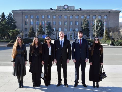 Prezident və ailəsi Xankəndidə... - FOTOLAR