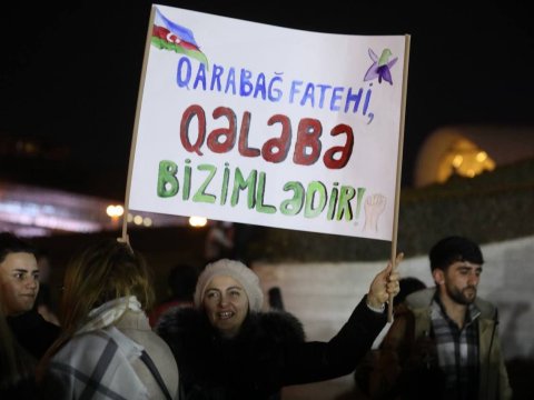 Bakıda İlham Əliyevə dəstək yürüşü - FOTOLAR