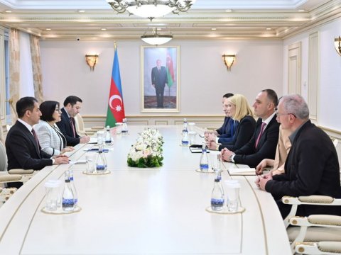Spiker İtaliya və Serbiya müşahidə missiyalarının üzvləri ilə görüşdü