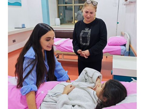 Leyla Əliyeva Uşaq Onkologiya Klinikasında - FOTO