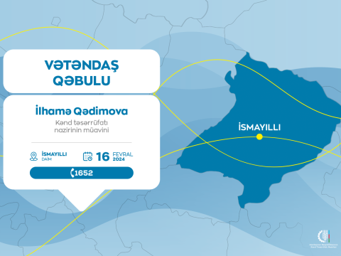 Nazirinin müavini İsmayıllıda vətəndaşları qəbul edəcək