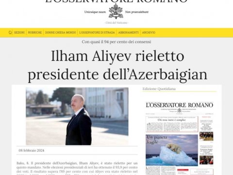 İtaliya mətbuatı İlham Əliyevin qələbəsindən yazır
