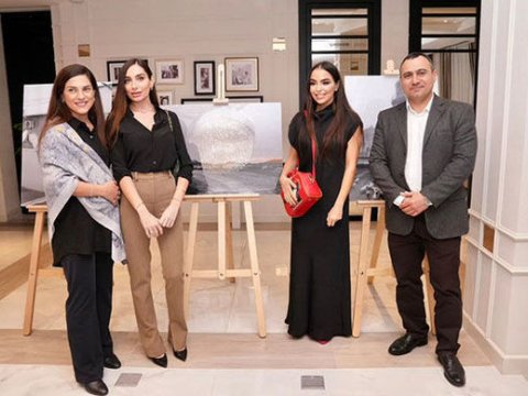 Leyla Əliyeva və Arzu Əliyeva SƏNƏT Mərkəzində