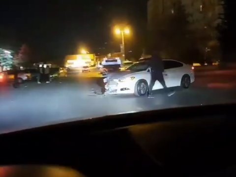 Bakıda zəncirvari qəza - VİDEO