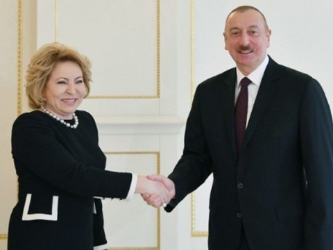 Matviyenko İlham Əliyevi təbrik etdi