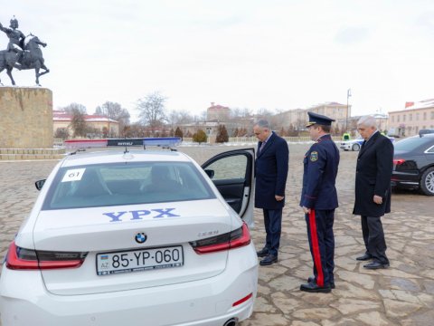 Naxçıvanda polisə yeni xidməti maşınlar verildi - FOTO