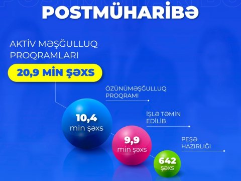 Müharibə iştirakçıları məşğulluq proqramlarına cəlb edildi