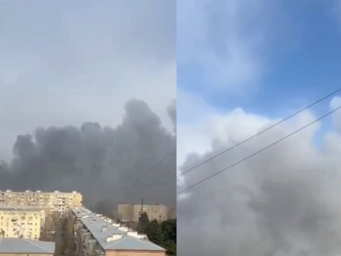 Bakıda güclü yanğın söndürüldü - VİDEO