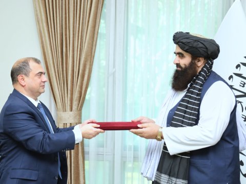 Səfirimiz Əfqanıstanda: Talibanın XİN başçısı ilə görüşdü - FOTOLAR