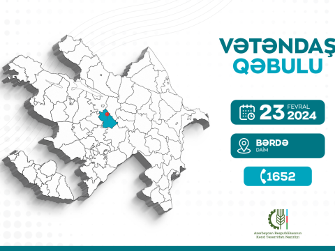 Məcnun Məmmədov Bərdədə vətəndaşları qəbul edəcək