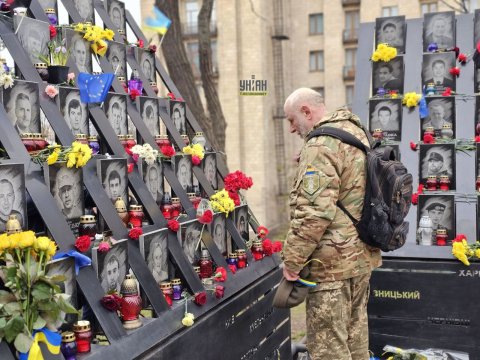 Ukraynada Avromaydanda həlak olanların xatirəsi anılır