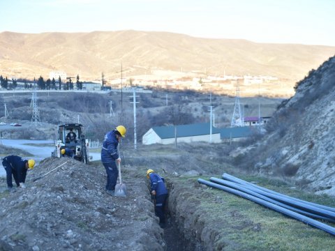 Azad edilən ərazilərdə 218 kilometr su xətti çəkilib