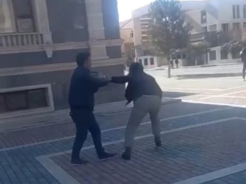 Naxçıvanda qadın kişini döydü, araşdırma aparılır - VİDEO