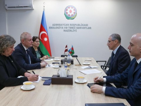 Nazir Latviya səfiri ilə COP29-a hazırlığı müzakirə etdi