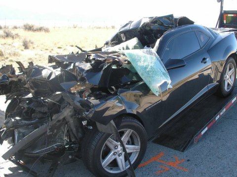 Yevlaxda iki maşın toqquşdu - Ölən var