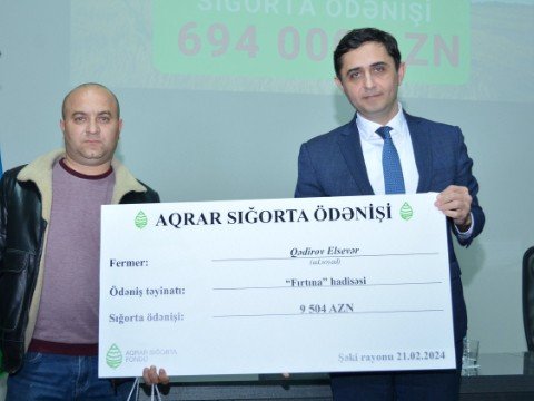 Şəkidə yüzlərlə fermerə aqrar sığorta ödənişi verildi - FOTO