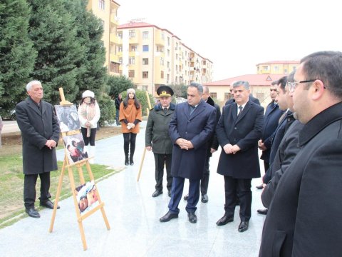 Goranboyda Xocalı Soyqırımı qurbanları anılıb - FOTO